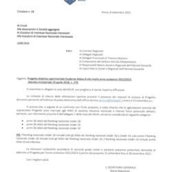 CIRCOLARE FIG 18 - Progetto  Didattico  STUDENTE-ATLETA